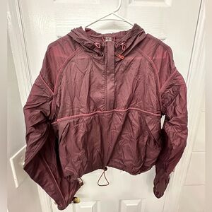Outdoor Voices thin windbreaker. Maroon/brown color. Women’s size small